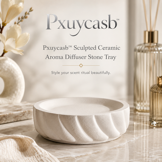 Pxuycasb™ Sculpted Ceramic Aroma Diffuser Stone Tray