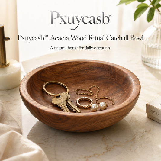 Pxuycasb™ Acacia Wood Ritual Catchall Bowl