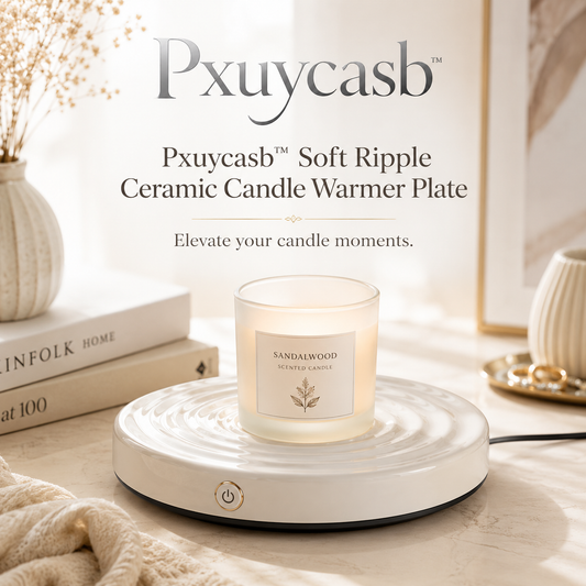 Pxuycasb™ Soft Ripple Ceramic Candle Warmer Plate